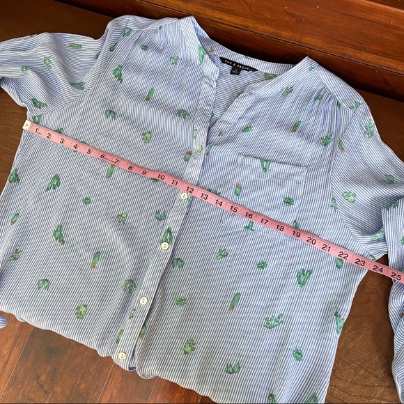 ZAC & RAHEL Blue Striped Button Down Shirt - Picture 12 of 15